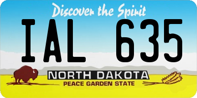 ND license plate IAL635