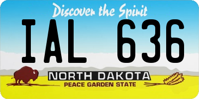 ND license plate IAL636