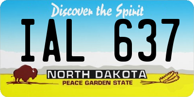 ND license plate IAL637