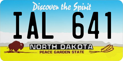 ND license plate IAL641