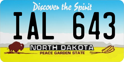 ND license plate IAL643