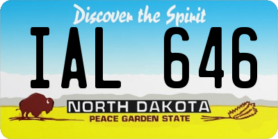 ND license plate IAL646