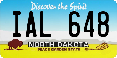 ND license plate IAL648