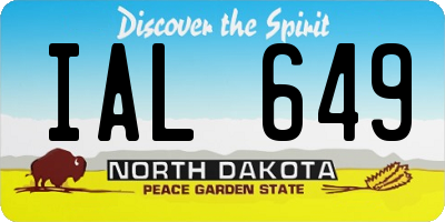 ND license plate IAL649