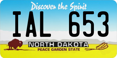 ND license plate IAL653