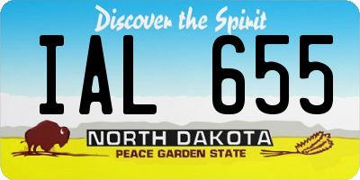 ND license plate IAL655