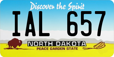 ND license plate IAL657