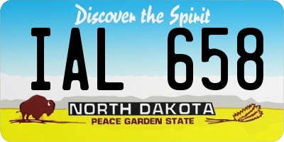 ND license plate IAL658