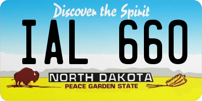 ND license plate IAL660