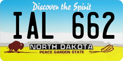 ND license plate IAL662