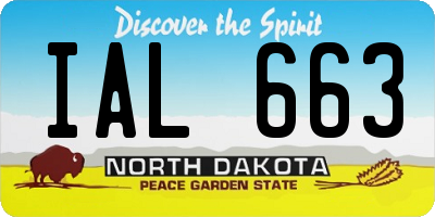 ND license plate IAL663