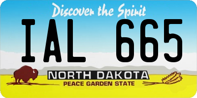 ND license plate IAL665