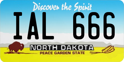 ND license plate IAL666