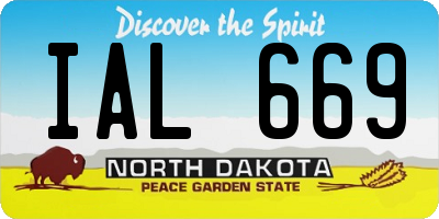 ND license plate IAL669