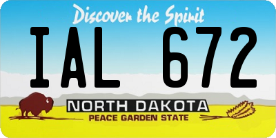 ND license plate IAL672