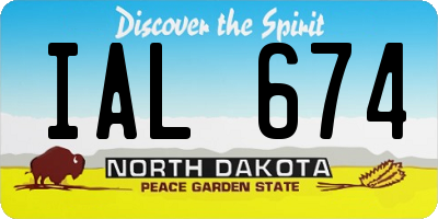 ND license plate IAL674