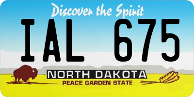 ND license plate IAL675