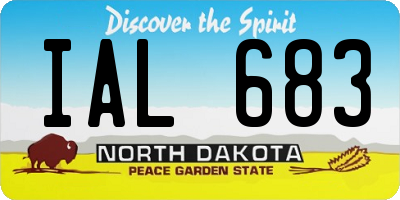 ND license plate IAL683