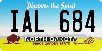 ND license plate IAL684