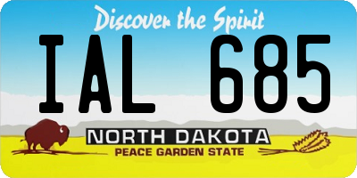 ND license plate IAL685