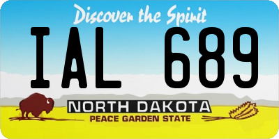 ND license plate IAL689