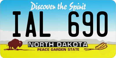ND license plate IAL690