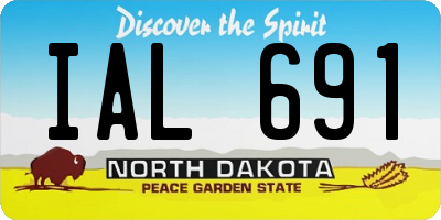 ND license plate IAL691
