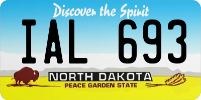 ND license plate IAL693