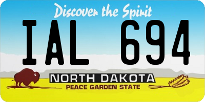 ND license plate IAL694