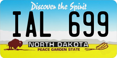ND license plate IAL699