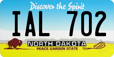 ND license plate IAL702