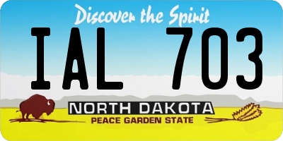 ND license plate IAL703