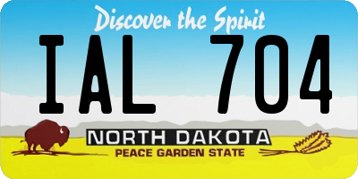 ND license plate IAL704