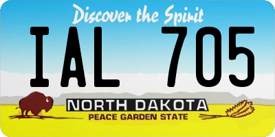 ND license plate IAL705