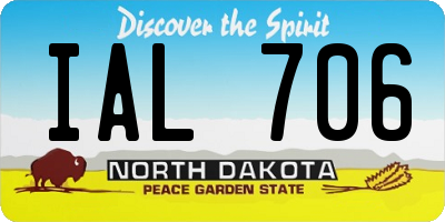 ND license plate IAL706