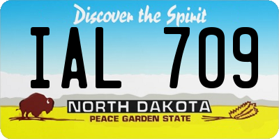 ND license plate IAL709
