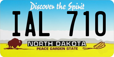 ND license plate IAL710