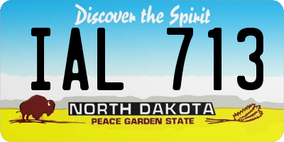 ND license plate IAL713