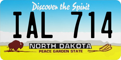 ND license plate IAL714