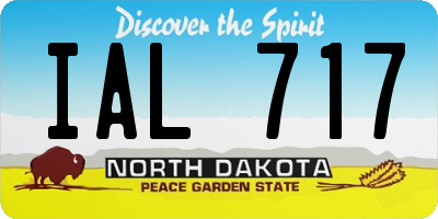 ND license plate IAL717