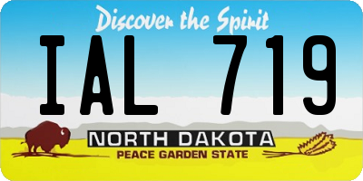 ND license plate IAL719