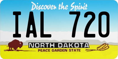ND license plate IAL720
