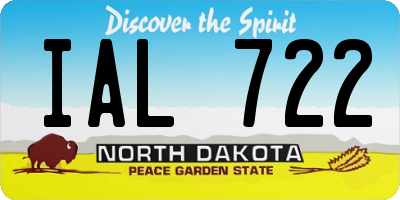 ND license plate IAL722