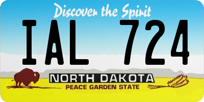 ND license plate IAL724