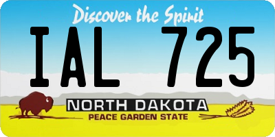 ND license plate IAL725