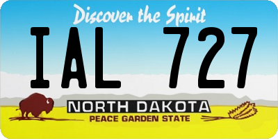 ND license plate IAL727