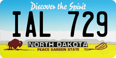 ND license plate IAL729