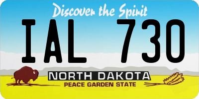 ND license plate IAL730