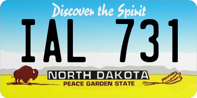 ND license plate IAL731