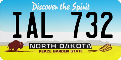 ND license plate IAL732